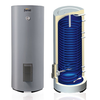 Ecounit F 300 (64 кВт) 1C бойлер косвенного нагрева FERROLI (повышенной мощности, 64 кВт, с тэном)